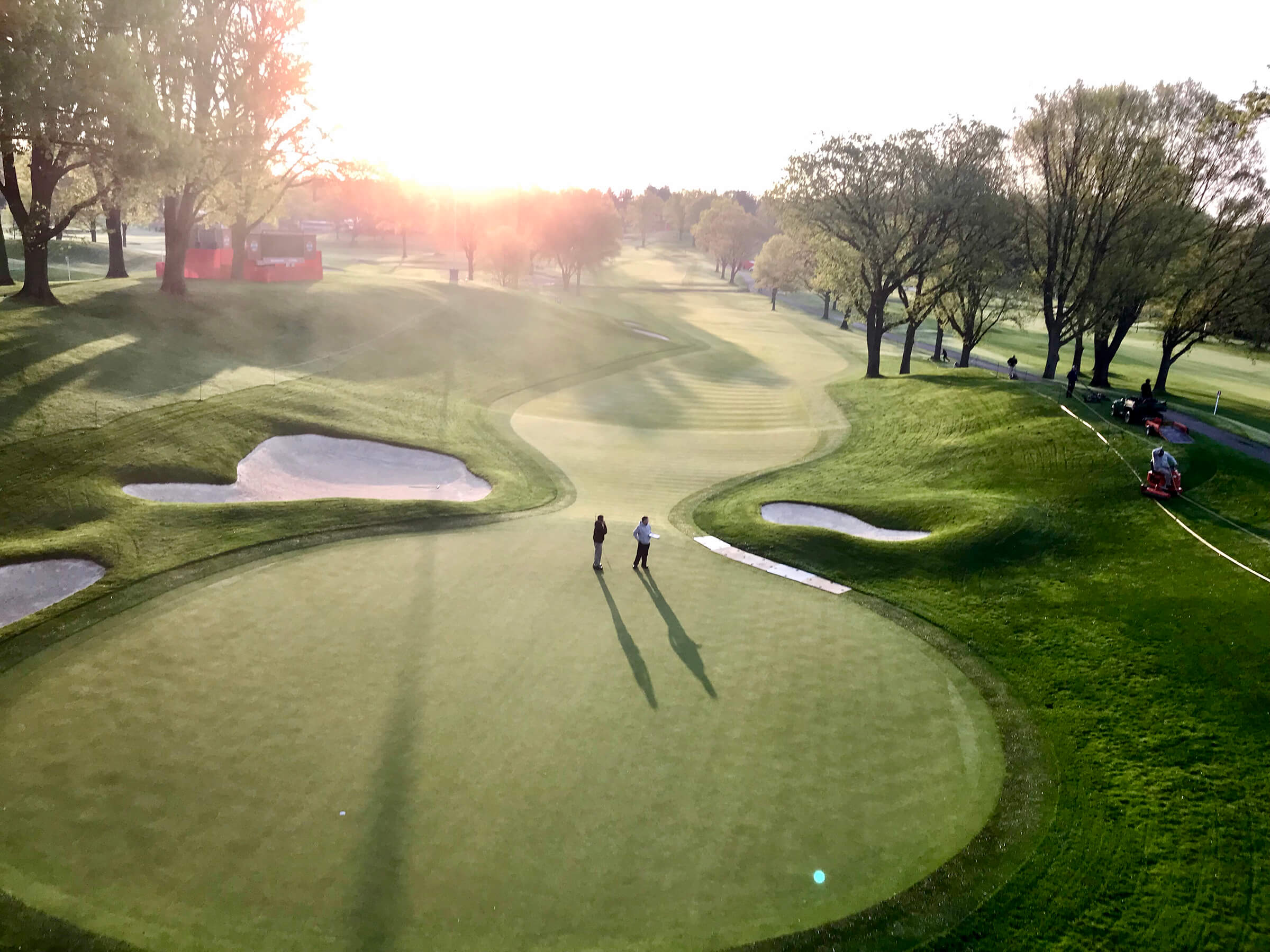 Golf course from above